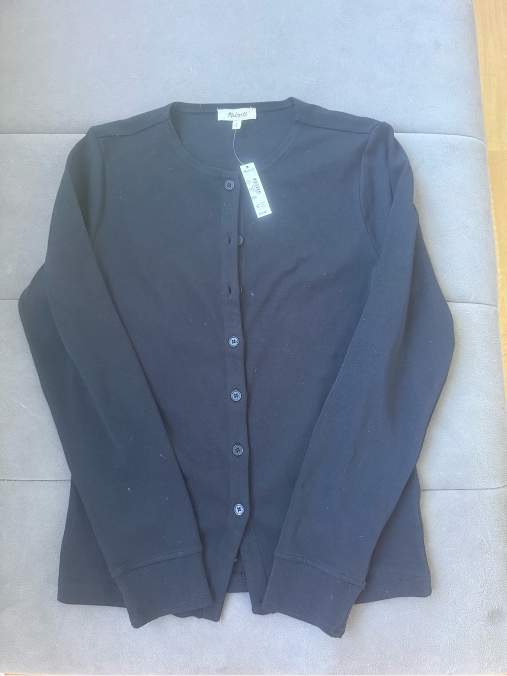 Madewell Black Button-Front Women's Cardigan